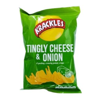 Krackles Tingly Cheese & Onion Potato Crisps 125g