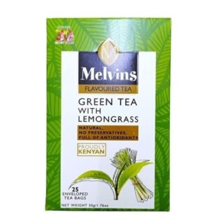 Melvins Green Tea With Lemon Grass 25 Enveloped Tea Bags