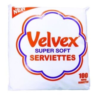 Velvex White Serviettes 100sheets