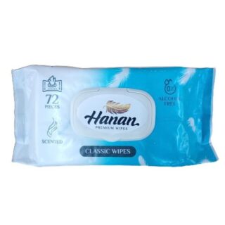 Hanan Scented Classic Alcohol Free Wipes 72pieces